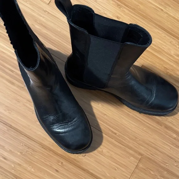 Staud Black Leather Chelsea Boots - Picture 2 of 9